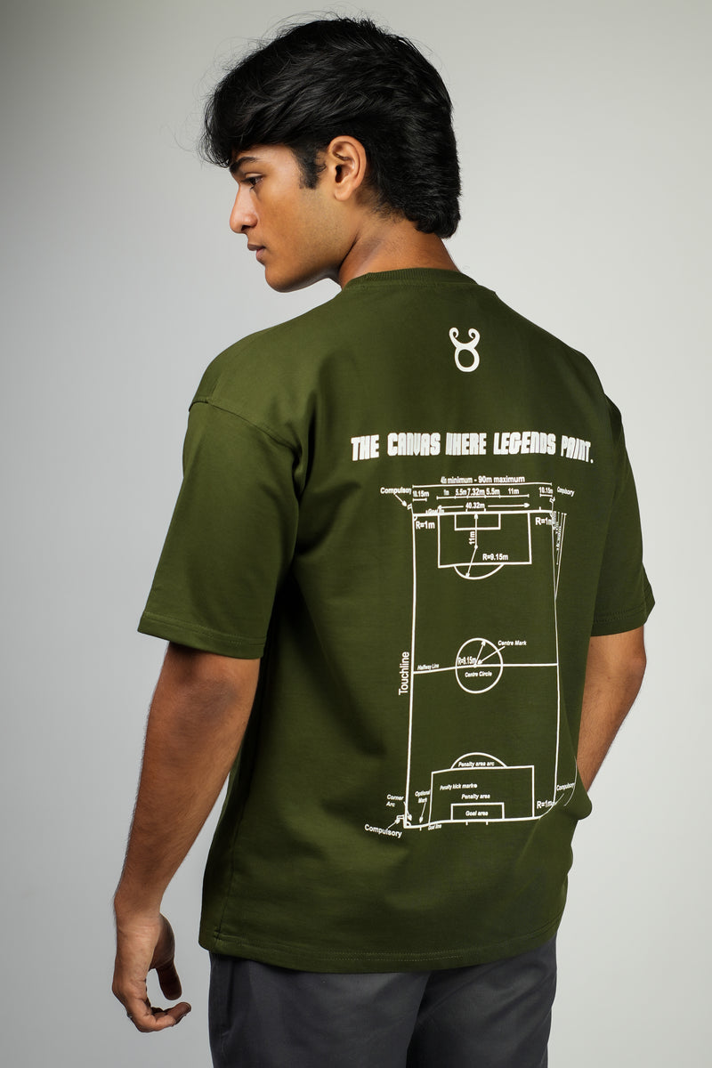 The Canvas Where Legends Paint | Football Edition |Oversized T-shirt