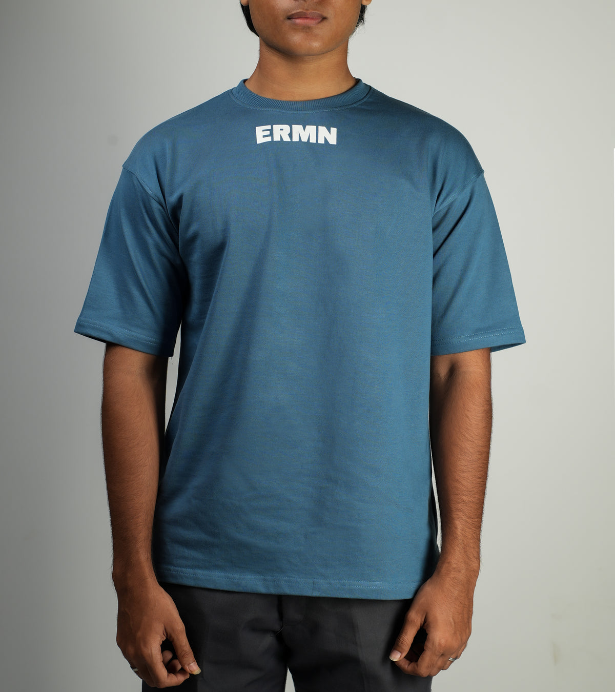 ERMN Hand of God Diego Maradona Edition 240 GSM oversized football t-shirt — model front India