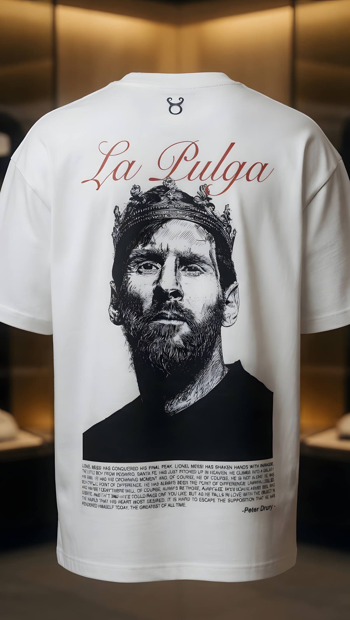 ERMN La Pulga Messi Edition 240 GSM oversized football t-shirt — back design print India