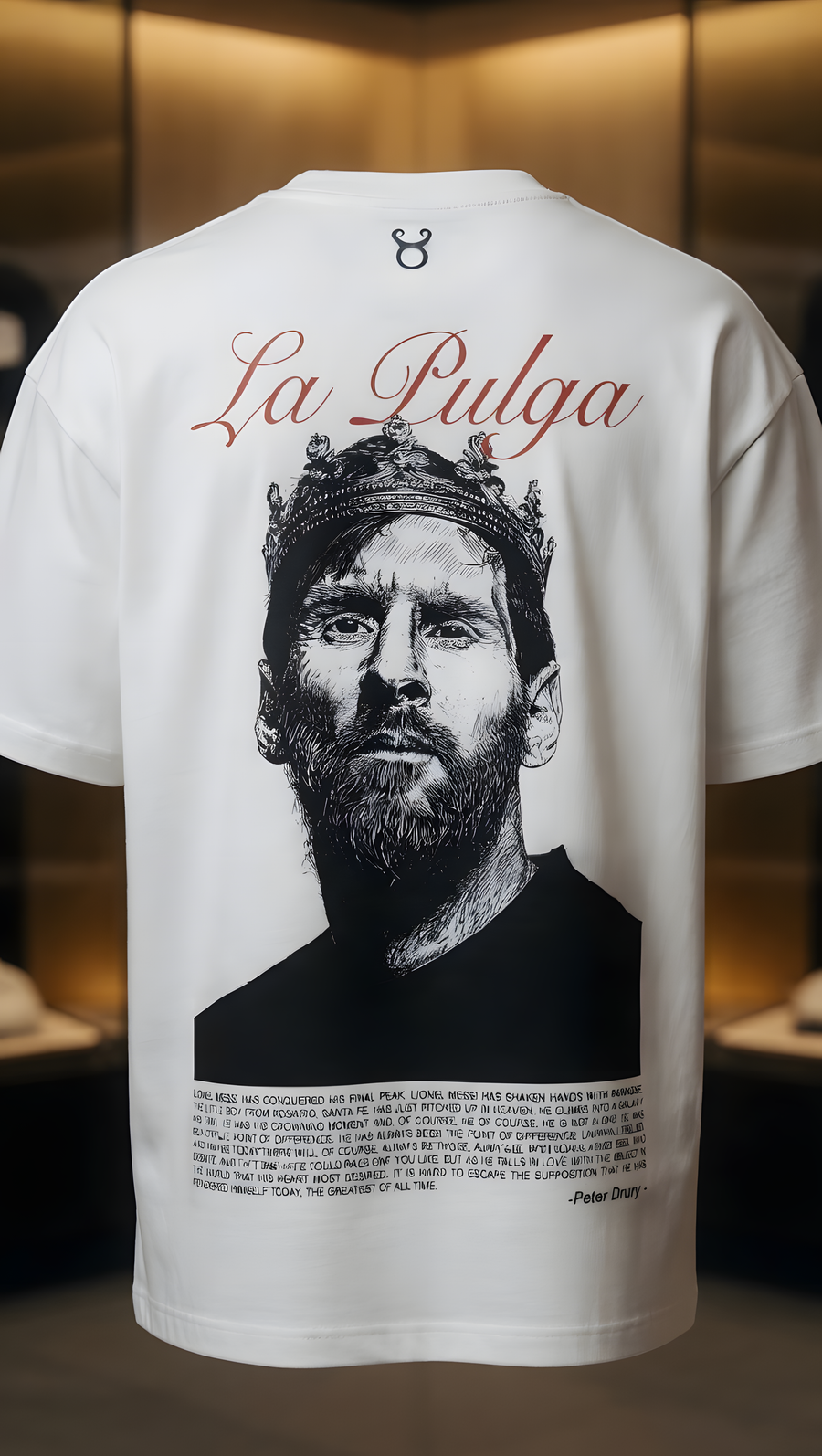 ERMN La Pulga Messi Edition 240 GSM oversized football t-shirt — back design print India