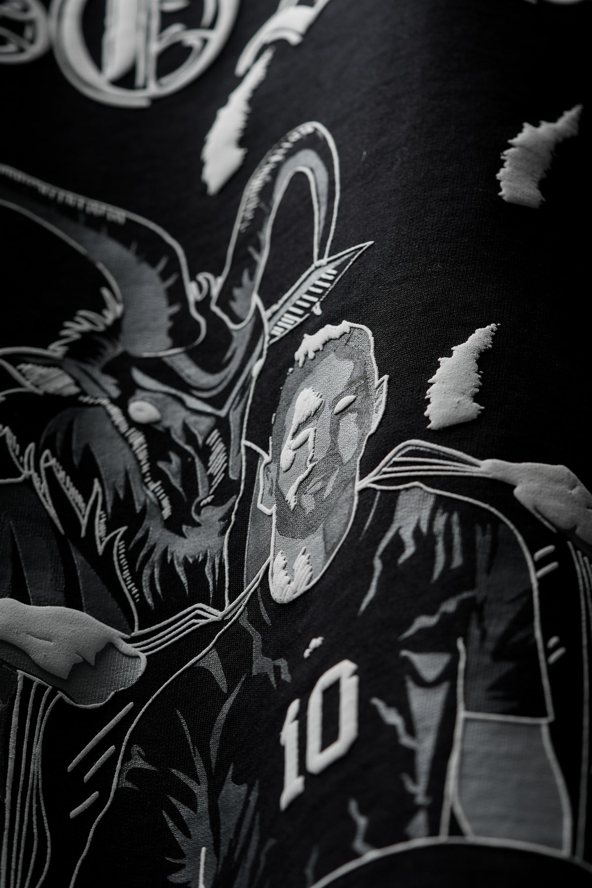 ERMN Messi The GOAT Edition 240 GSM oversized football t-shirt — back side view India