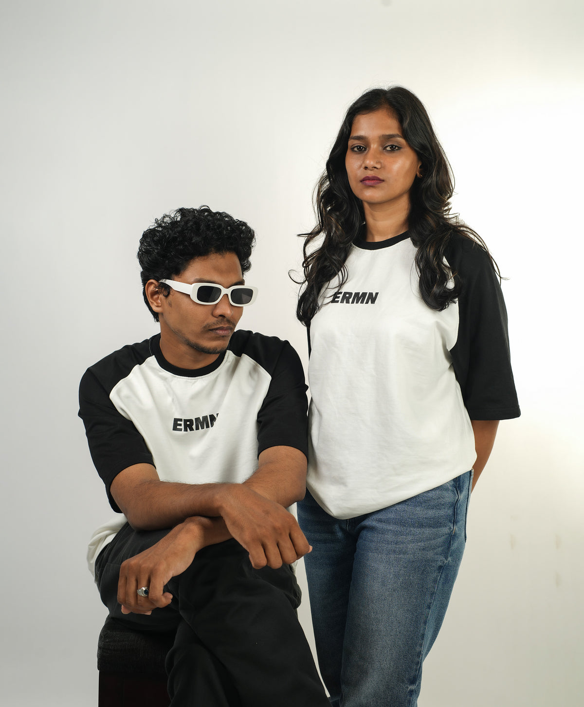 ERMN Ronaldo Raglan Sleeve CR7 Edition 240 GSM oversized football t-shirt — couple styling India
